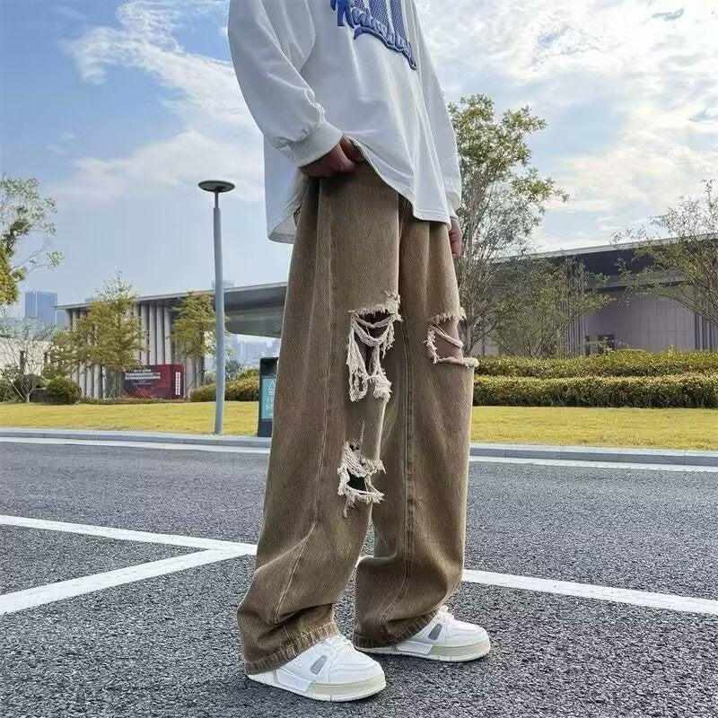 Straight summer retro casual pants