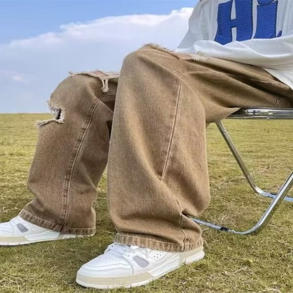 Straight summer retro casual pants