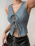 Cute Summer Lace-up Top