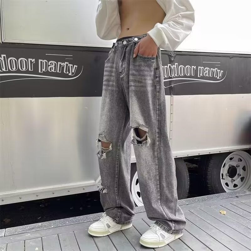 Straight summer retro casual pants
